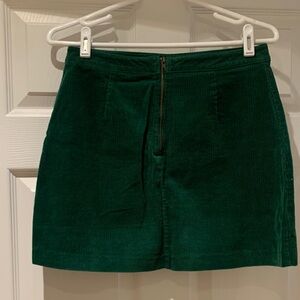 Forever 21 Forest Green Corduroy Mini Skirt